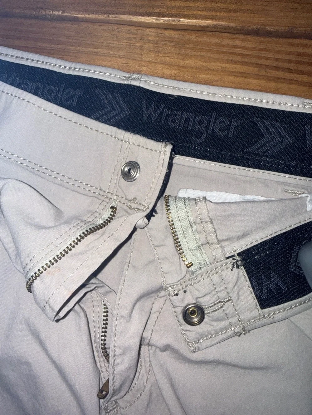 Wrangler Beige Cotton Blend Casual Shorts